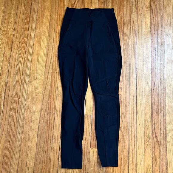 Athleta Pants Womens 2 Petite Highline Hybrid Ankle Tight Black 591441 - Picture 1 of 10